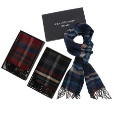 Shudehill Mens Patterned Fringed Scarf