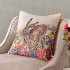 Paoletti Country Wilds Blossom Hare Printed Cushion Paoletti Country Wilds Blossom Hare Printed Cushion