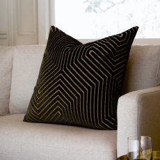 Paoletti Evoke Cut Black Velvet Cushion Paoletti Evoke Cut Black Velvet Cushion