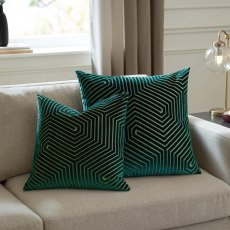 Paoletti Evoke Cut Emerald Velvet Cushion Paoletti Evoke Cut Emerald Velvet Cushion