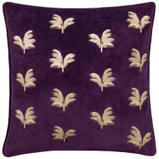 Paoletti Guilded Palms Plum Embroidered Cushion Paoletti Guilded Palms Plum Embroidered Cushion