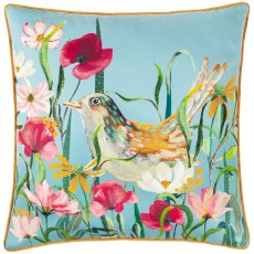 Paoletti Marais Bird Meadow Multicoloured Chenille Cushion