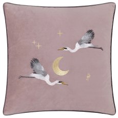 Paoletti Moonlit Flight Dusty Pink Embroidered Velvet Cushion Paoletti Moonlit Flight Dusty Pink Embroidered Velvet Cushion
