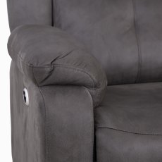Washington 2 Seater Power Recliner Sofa in Steel Fabric