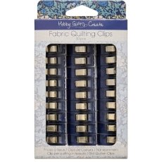 Hobby Gift Woodblock Floral Pack of 30 Fabric Quilting Clips