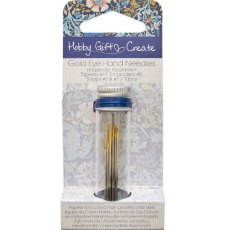 Hobby Gift Woodblock Floral Pack of 6 Gold Eye Tapestry Hand Needles Hobby Gift Woodblock Floral Pack of 6 Gold Eye Tapestry Hand Needles