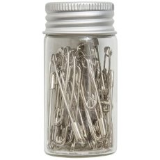 Hobby Gift Woodblock Floral Pack of 50 Safety Pins Hobby Gift Woodblock Floral Pack of 50 Safety Pins