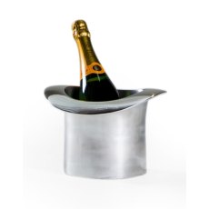 McGowan Rutherford Polished Aluminium Top Hat Ice Bucket