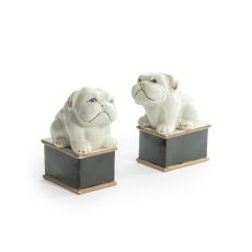 McGowan Rutherford Pair of Ceramic English Bulldog Figures McGowan Rutherford Pair of Ceramic English Bulldog Figures