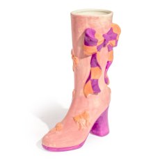 McGowan Rutherford Large Ribbon Bow Heeled-Boot Ceramic Vase McGowan Rutherford Large Ribbon Bow Heeled-Boot Ceramic Vase