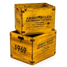 McGowan Rutherford Wooden "Abbey Road" LP Record Storage Boxes