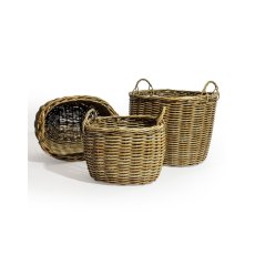 McGowan Rutherford Rustic Woven Log Baskets McGowan Rutherford Rustic Woven Log Baskets