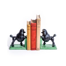 McGowan Rutherford Cast Iron Antiqued Pair of Black Poodle Bookends