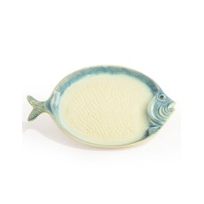 McGowan Rutherford Blue & White Ceramic Fish Dish McGowan Rutherford Blue & White Ceramic Fish Dish