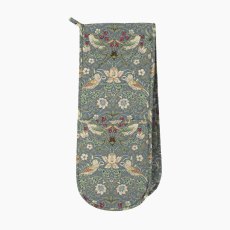 William Morris Double Oven Glove Strawberry Thief Blue William Morris Double Oven Glove Strawberry Thief Blue
