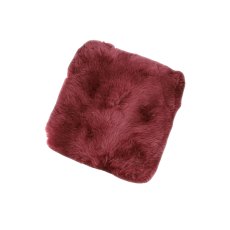 Ashwood Leather Cushion Fenland Long Wool Marsala Ashwood Leather Cushion Fenland Long Wool Marsala