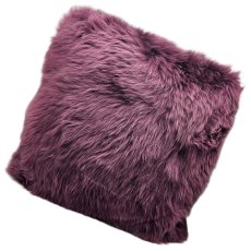 Ashwood Leather Cushion Fenland Long Smokey Grape