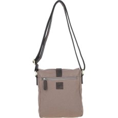 Ashwood Leather Fenland Canvas Leather Crossbody Bag Mud/Grey Ashwood Leather Fenland Canvas Leather Crossbody Bag Mud/Grey