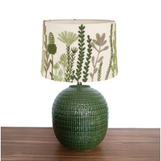 Aquarelle Home Hedra Ceramic Moss Base with Harvest Shade Aquarelle Home Hedra Ceramic Moss Base with Harvest Shade