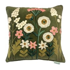 Aquarelle Home Winslow Moss Velvet Cushion Aquarelle Home Winslow Moss Velvet Cushion
