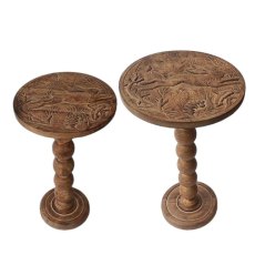 Aquarelle Home Bradwell Etched set of 2 tables