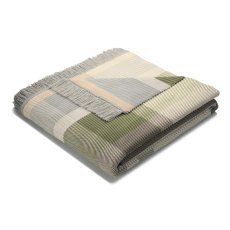 Biederlack Panel Check Green Throw Biederlack Panel Check Green Throw