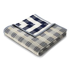 Biederlack Block Check Blue Throw Biederlack Block Check Blue Throw