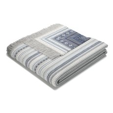 Biederlack Kian Stripe Blue Throw Biederlack Kian Stripe Blue Throw
