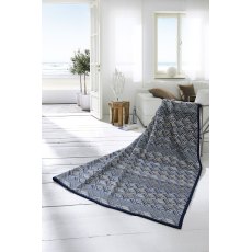 Biederlack Parquet Blue Throw