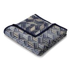 Biederlack Parquet Blue Throw