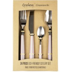 Greenworks 24 Piece Cutlery Set Pastel Stripe
