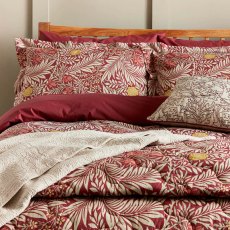 Morris & Co Larkspur Crimson Red Duvet Cover Set