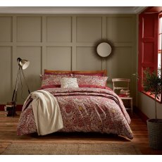 Morris & Co Larkspur Crimson Red Duvet Cover Set