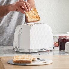 Russell Hobbs Honeycomb 2 Slice Toaster White Russell Hobbs Honeycomb 2 Slice Toaster White