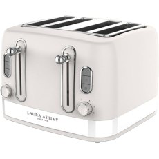 Laura Ashley Cotton White 4 Slice Toaster