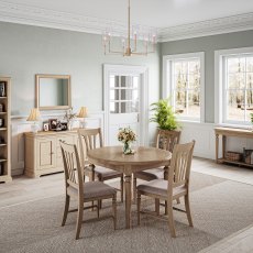 Broadway Round Extending Dining Table in Oak