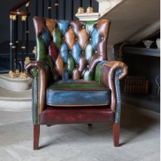 Bowes Leather Patchwork Armchair Bowes Leather Patchwork Armchair