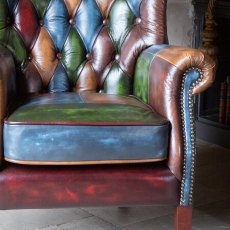 Bowes Leather Patchwork Armchair Bowes Leather Patchwork Armchair