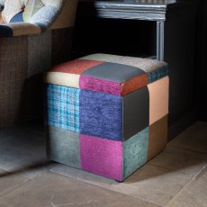 Accessories Patchwork Storage Cube Accessories Patchwork Storage Cube
