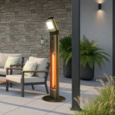 Apollo Floor Standing Patio Heater with light