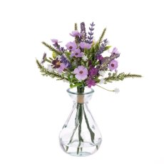 Floralsilk Forget Me Knot & Lavender in a Vase