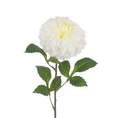 Floralsilk Pom Pom Dahlia Stem White