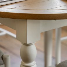 Gallery Direct Eton Round Extending Dining Table in White Gallery Direct Eton Round Extending Dining Table in White