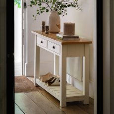 Gallery Direct Eton 2 Drawer Console Table in White