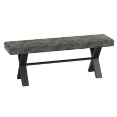 Fusion Oak 140cm Upholstered Dining Bench in Graphite Fusion Oak 140cm Upholstered Dining Bench in Graphite