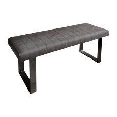 Fusion Oak Retro Stitch 1.2m Low Bench in Graphite Fusion Oak Retro Stitch 1.2m Low Bench in Graphite