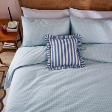 Helena Springfield Gingham Print Blue Duvet Cover Set