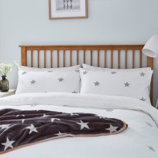 Helena Springfield Tufted Star Silver Duvet Cover Set