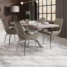 Copenhagen 1.6m Dining Table & 4 Chairs