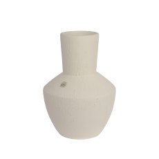Kaemingk White Sculptured Sand Vase